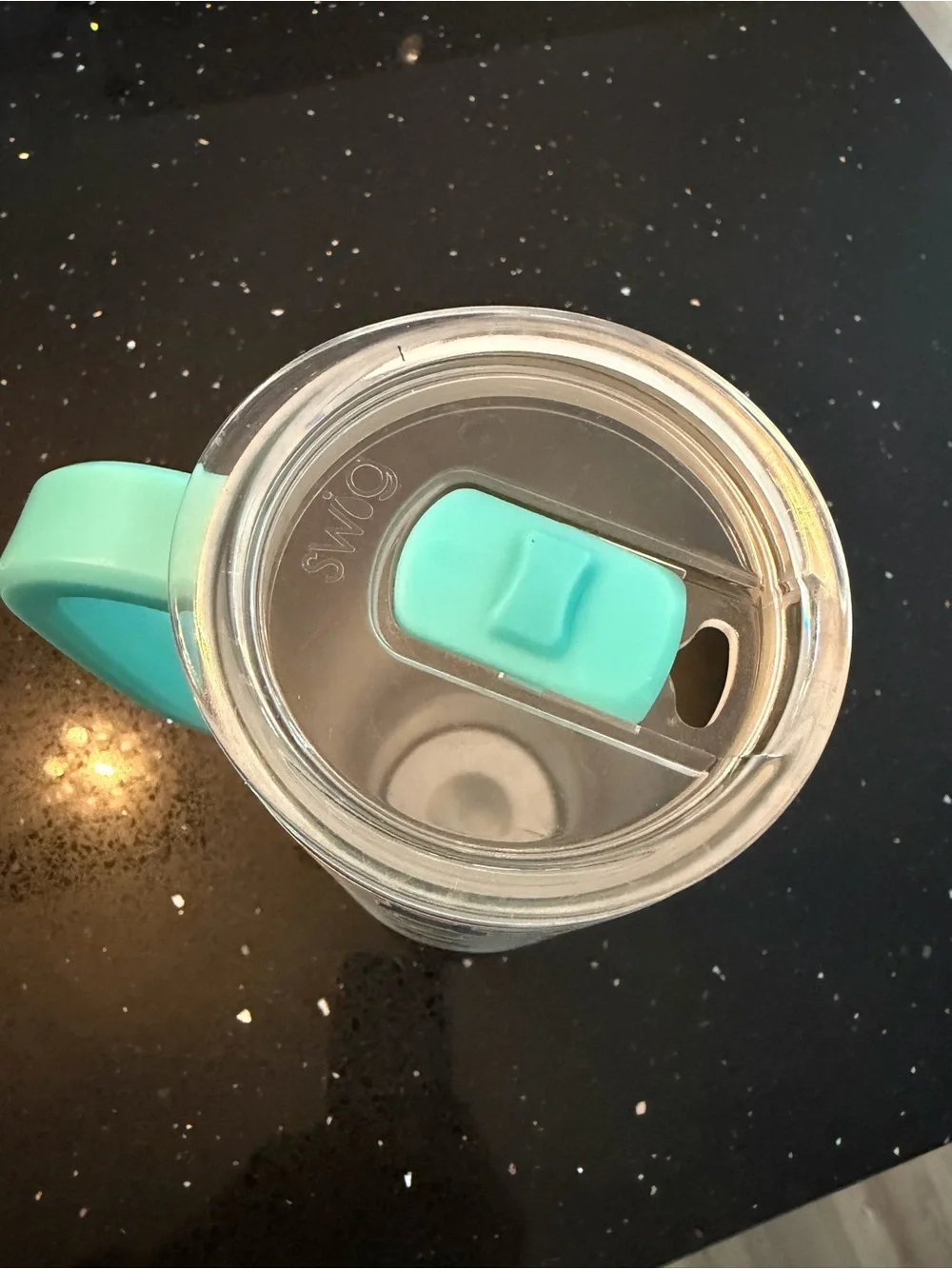 Swig Life Teal Handle Insulated Tumbler with Life Jacket & Fish Print